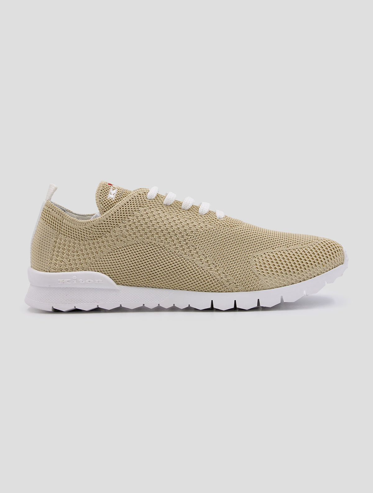 Kiton Beige Cotton Ea Sneakers