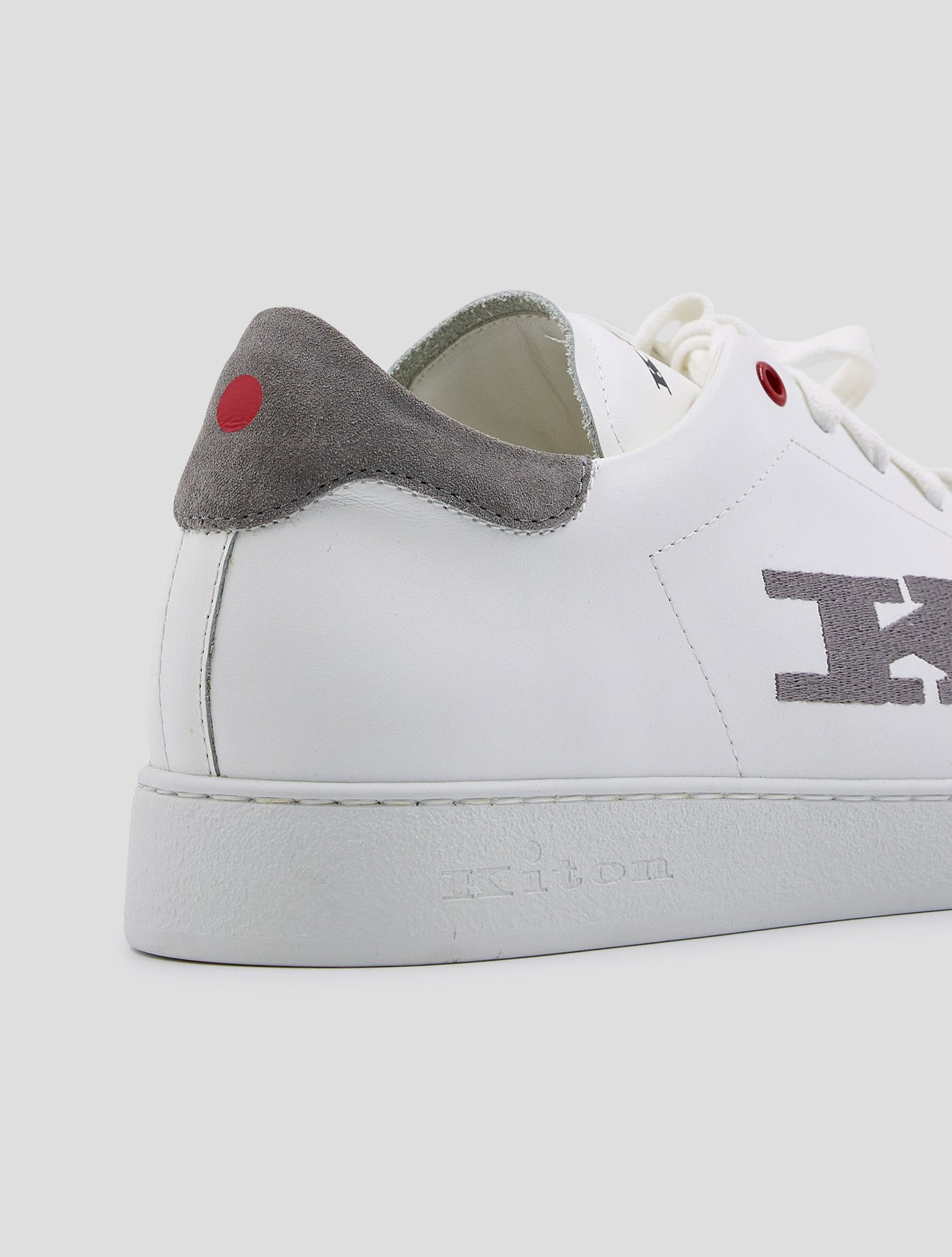 Kiton White Leather Sneakers