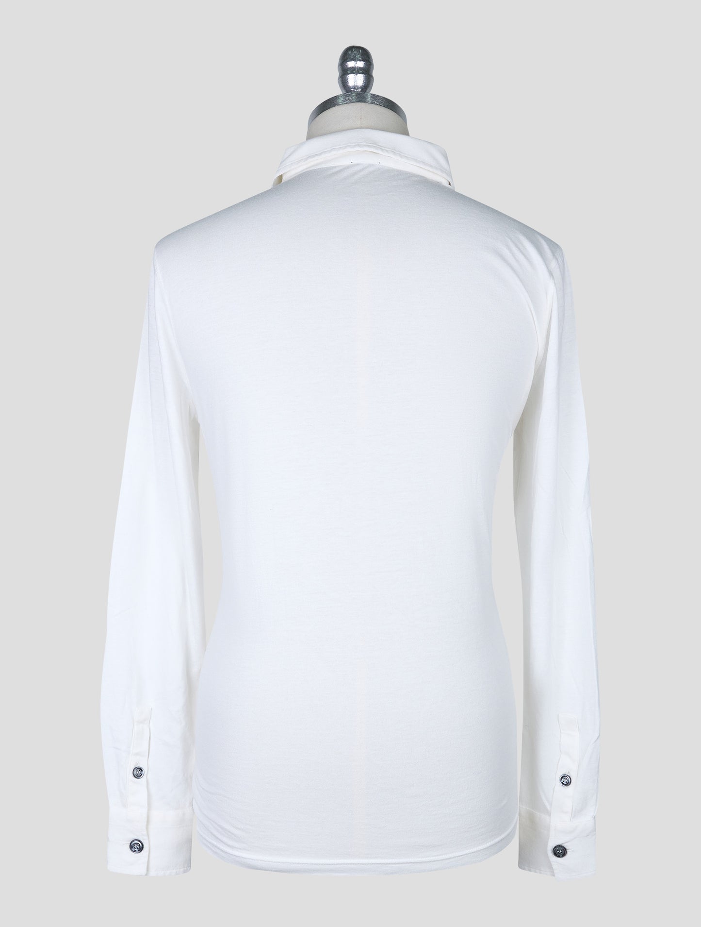 Kiton White Cotton Cashmere Sweater Polo