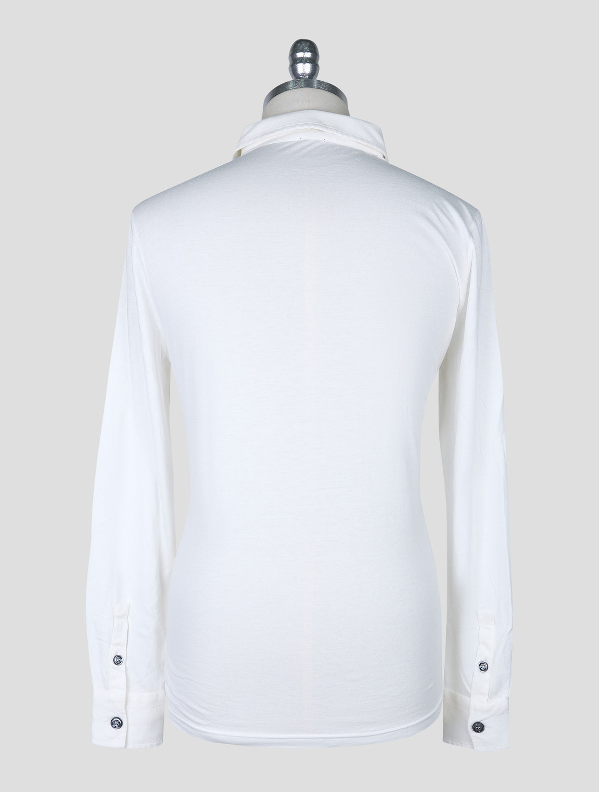 Kiton White Cotton Cashmere Sweater Polo