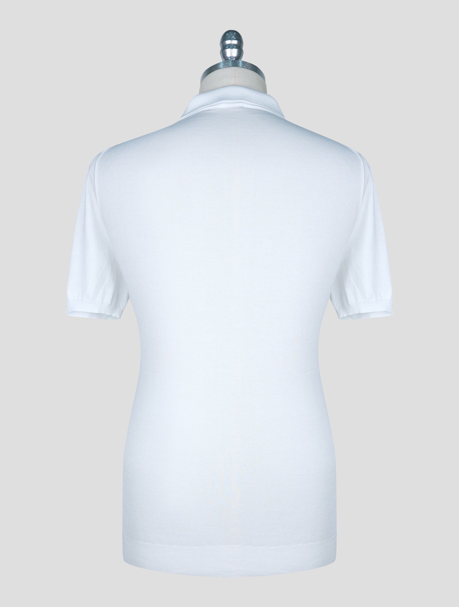 Kiton White Cotton Polo