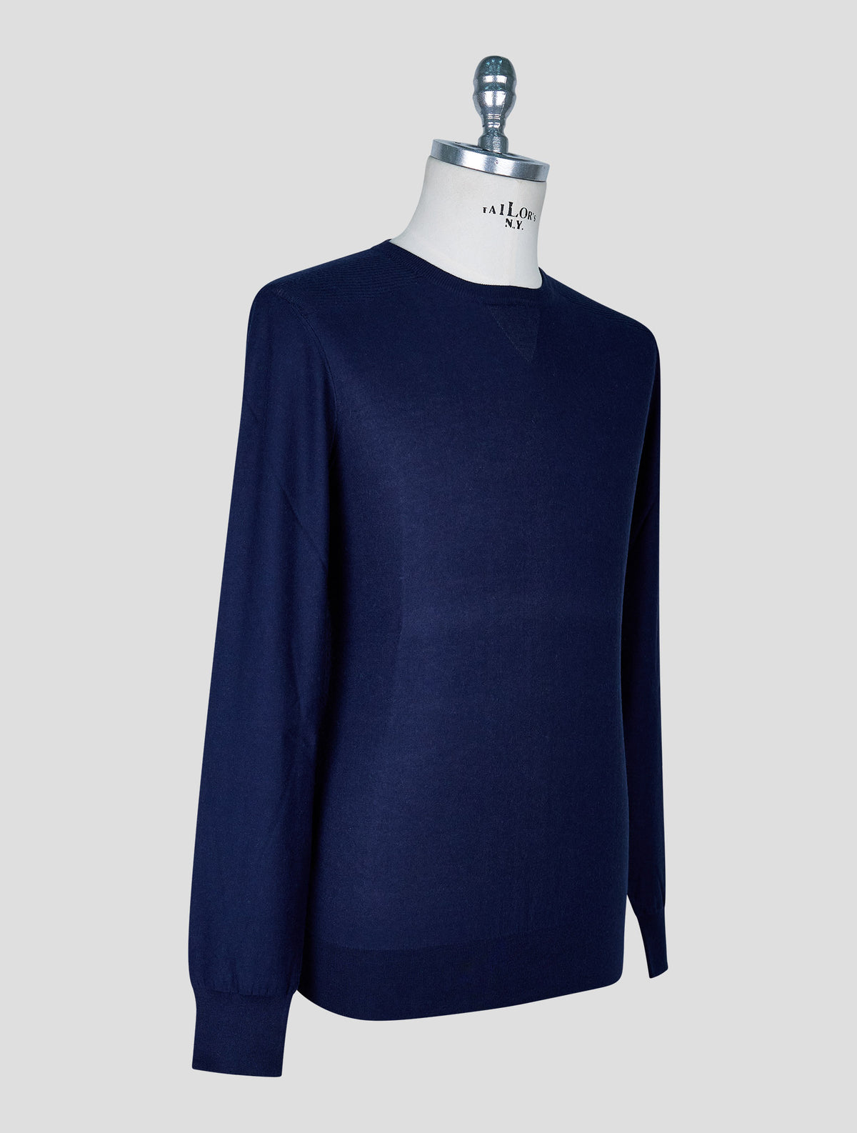 Kiton Light Blue White Cotton Sweater Polo