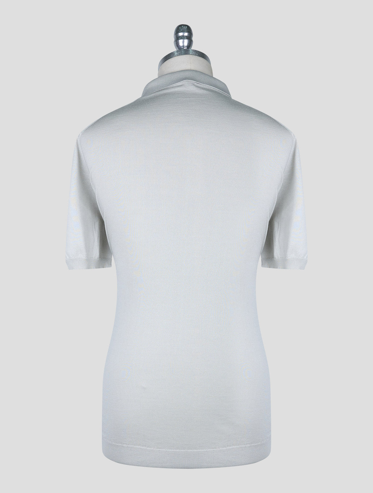 Kiton Gray White Cotton Polo
