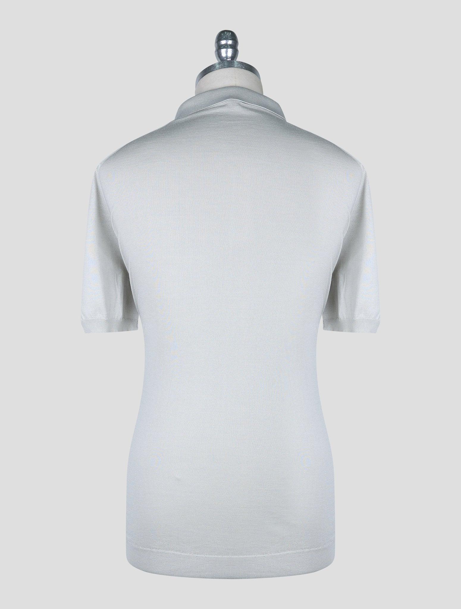 Kiton Gray White Cotton Polo