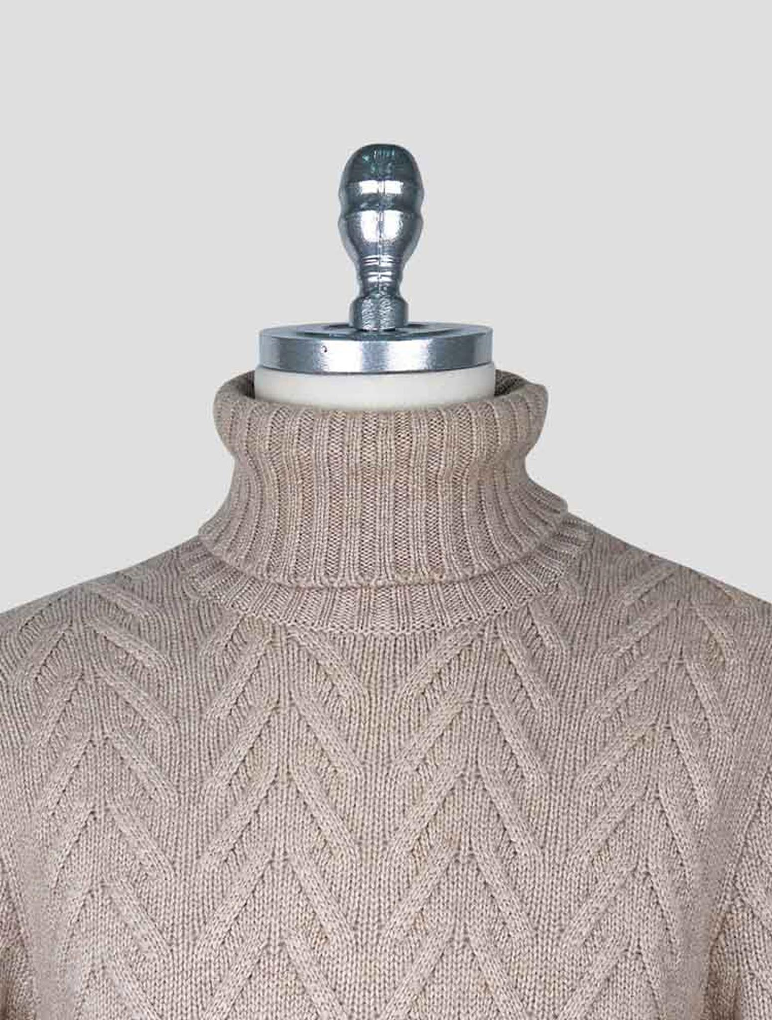 Kiton Brown Cashmere Sweater Turtleneck