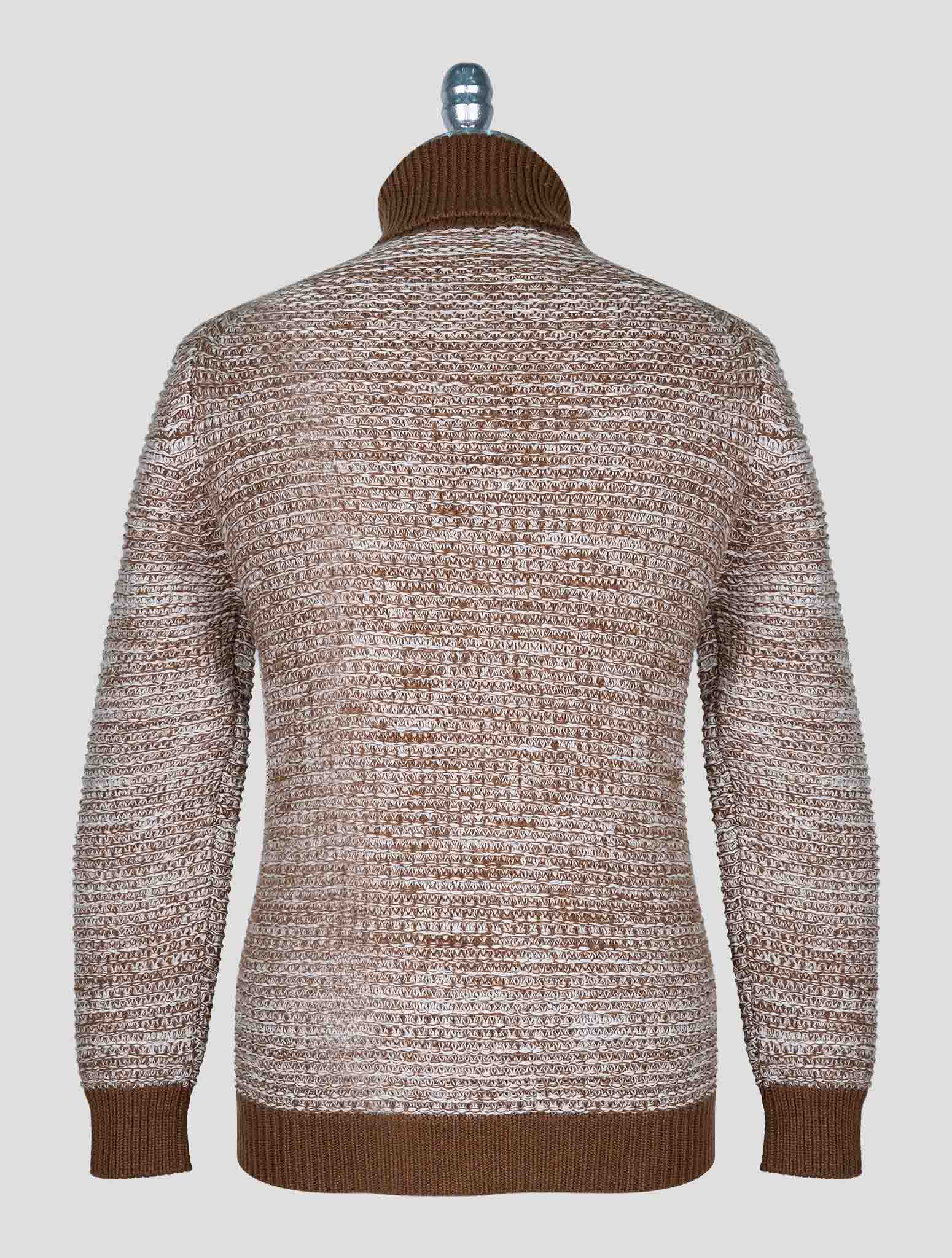 Kiton Brown Cashmere Sweater Turtleneck