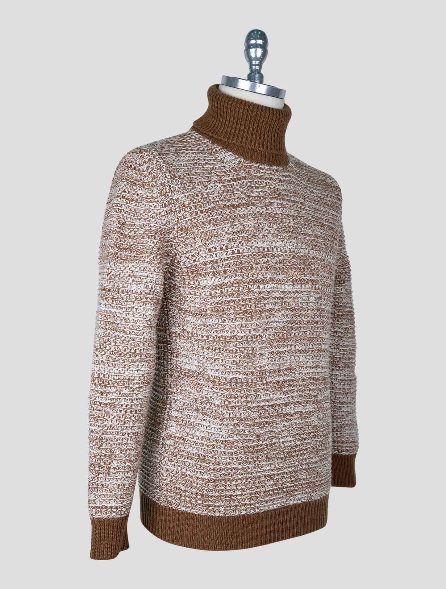 Kiton Brown Cashmere Sweater Turtleneck