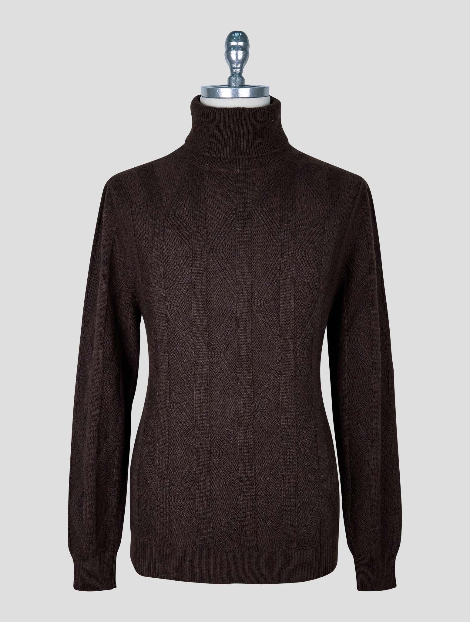 Kiton Brown Cashmere Sweater Turtleneck