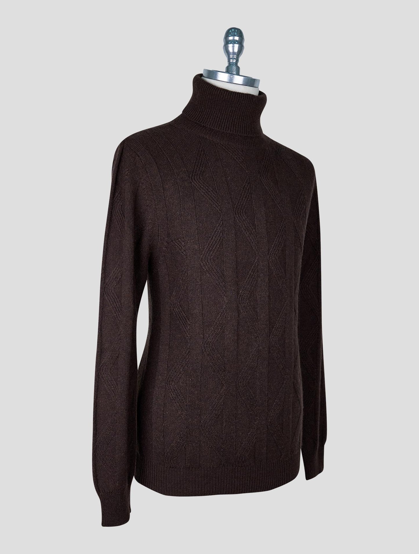 Kiton Brown Cashmere Sweater Turtleneck