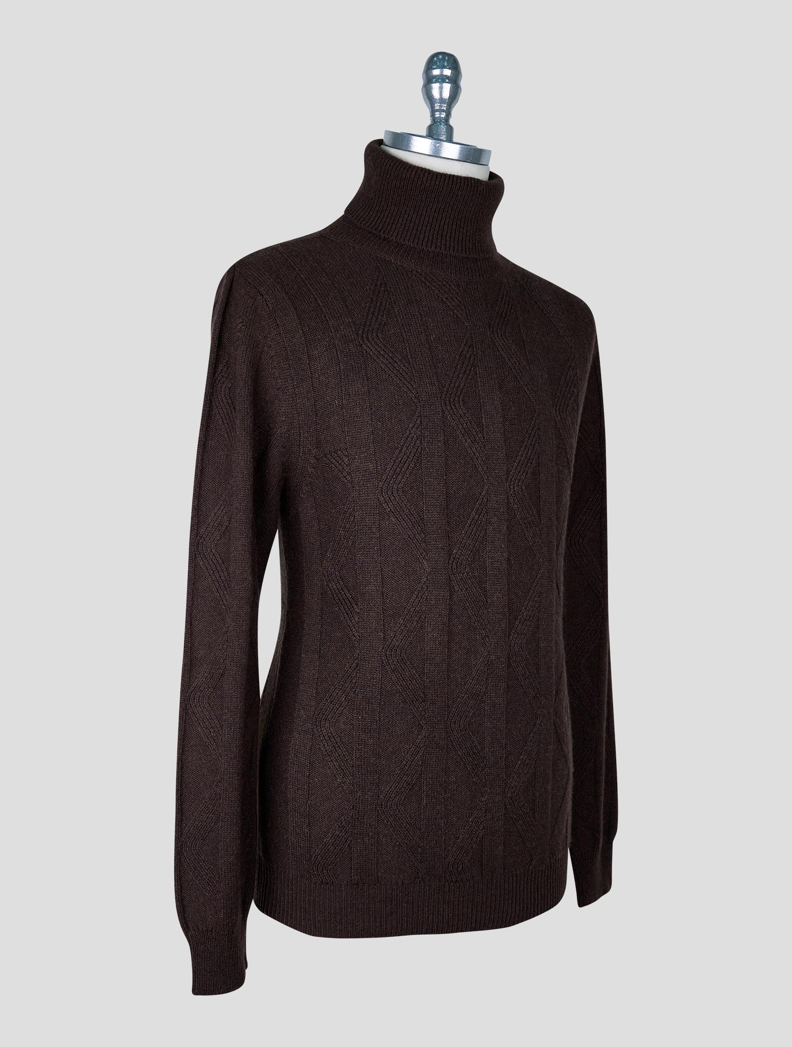 Kiton Brown Cashmere Sweater Turtleneck