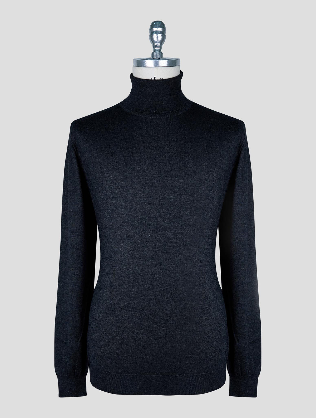 Kiton Dark Gray Cashmere Silk Sweater Turtleneck