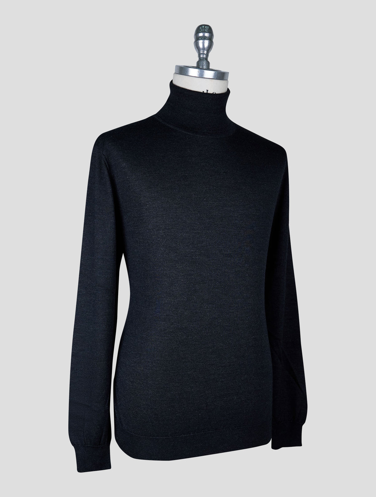 Kiton Dark Gray Cashmere Silk Sweater Turtleneck