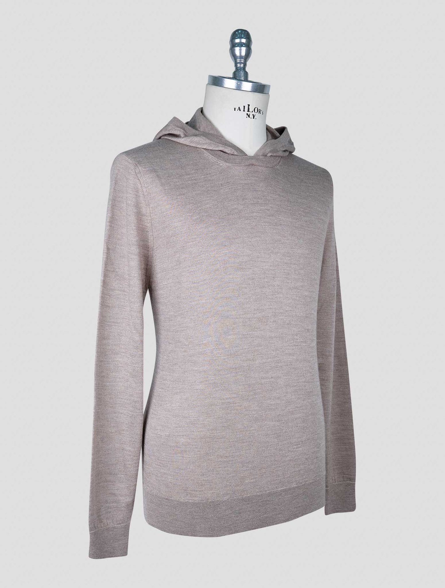 Kiton Brown Cashmere Silk Sweater Hoodie