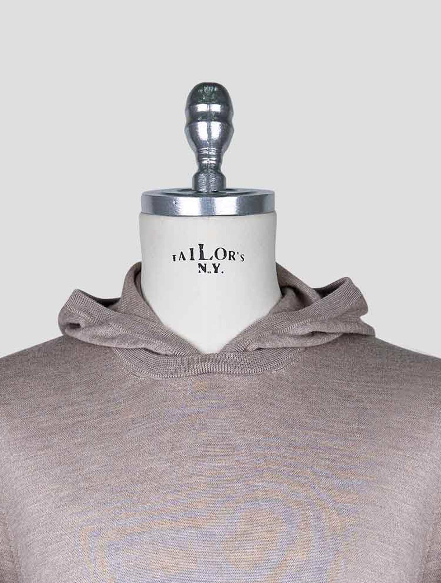 Kiton Brown Cashmere Silk Sweater Hoodie