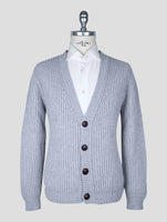 Kiton Gray Cotton Cardigan
