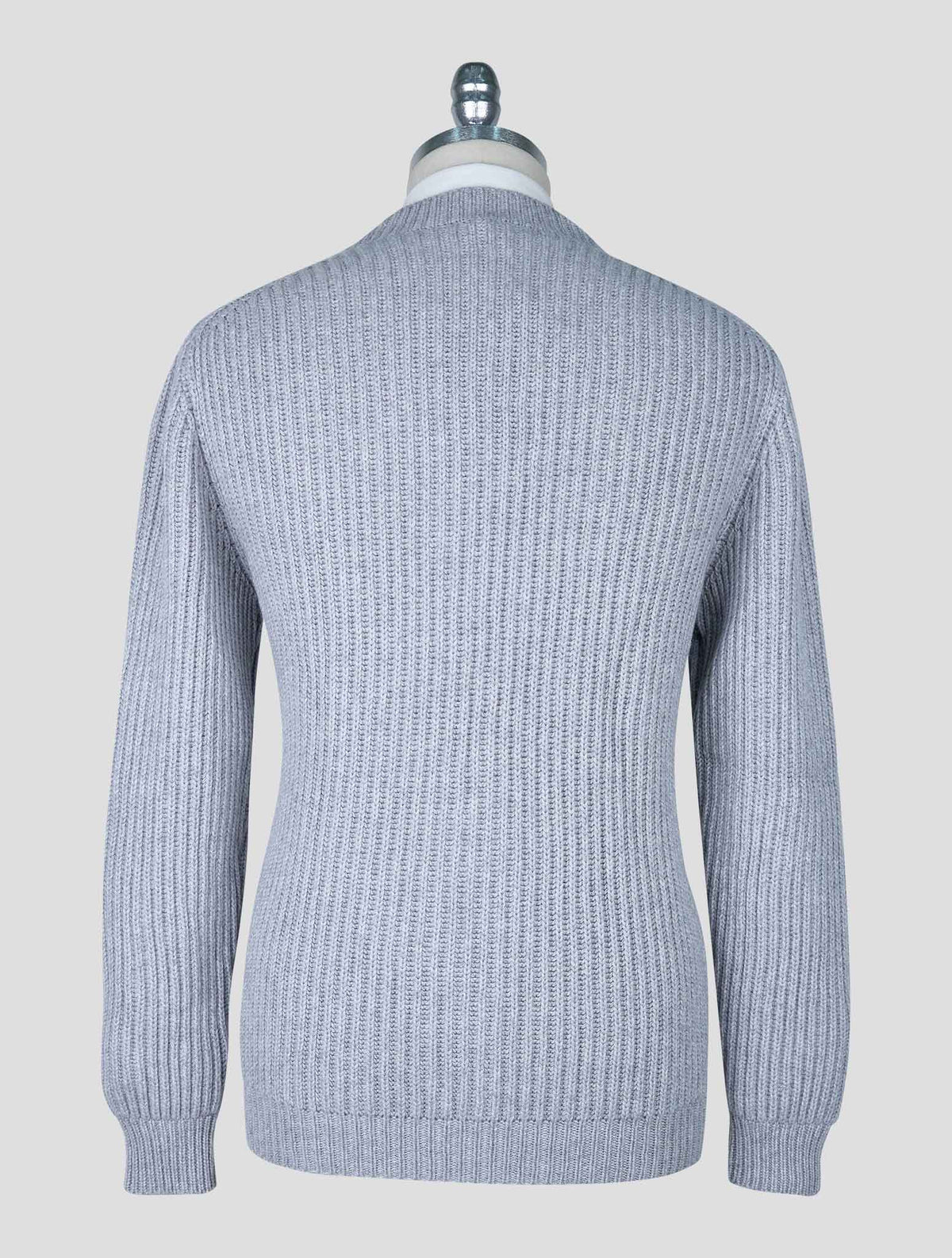 Kiton Gray Cotton Cardigan
