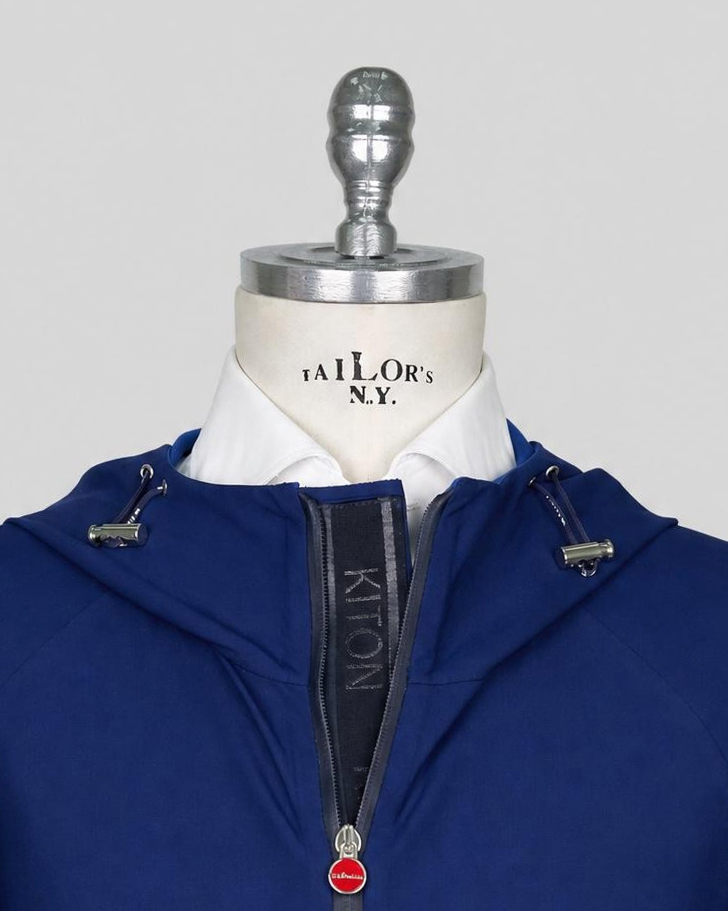 Kiton Blue Pa Wool Ea Silk Coat