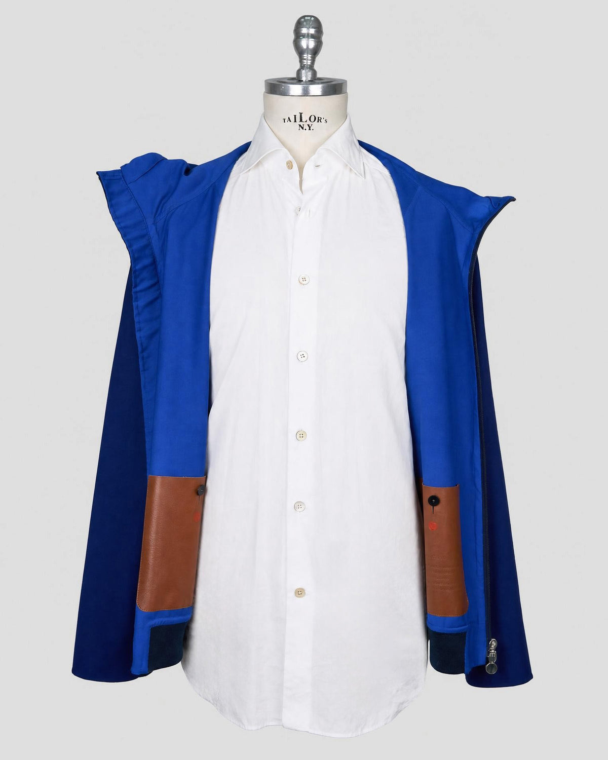 Kiton Blue Pa Wool Ea Silk Coat
