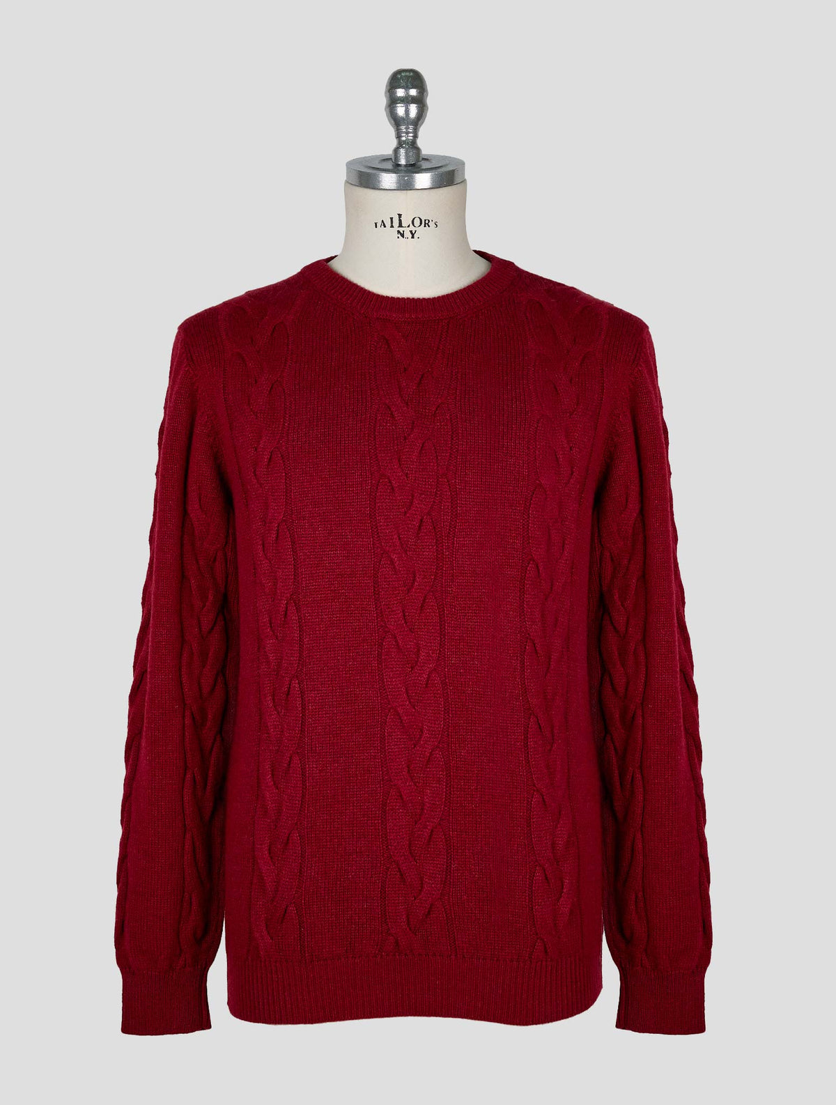 Kiton Burgundy Cashmere Sweater Crewneck