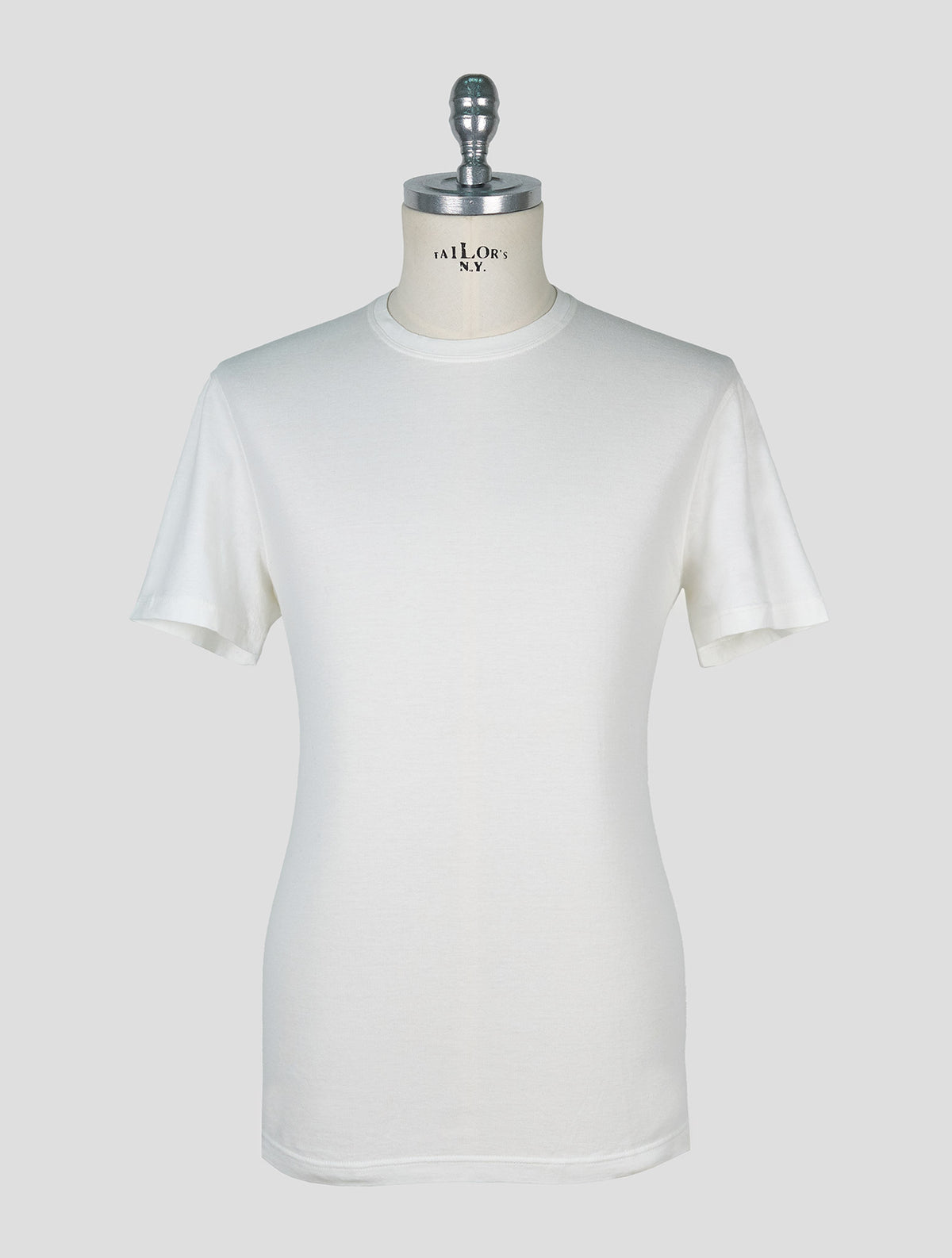 Kiton White Cotton Cashmere T-Shirt