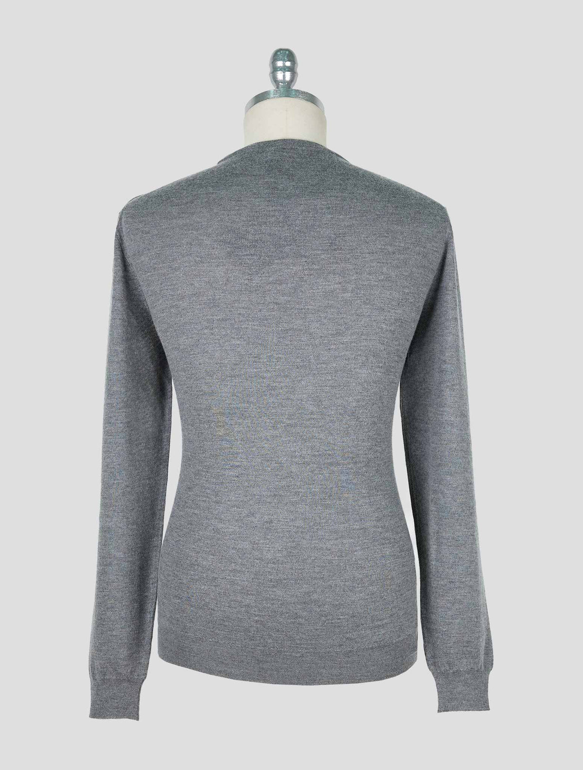 Kiton Gray Cashmere Silk Sweater Crewneck