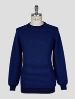 Kiton Blue Cashmere Silk Sweater Crewneck