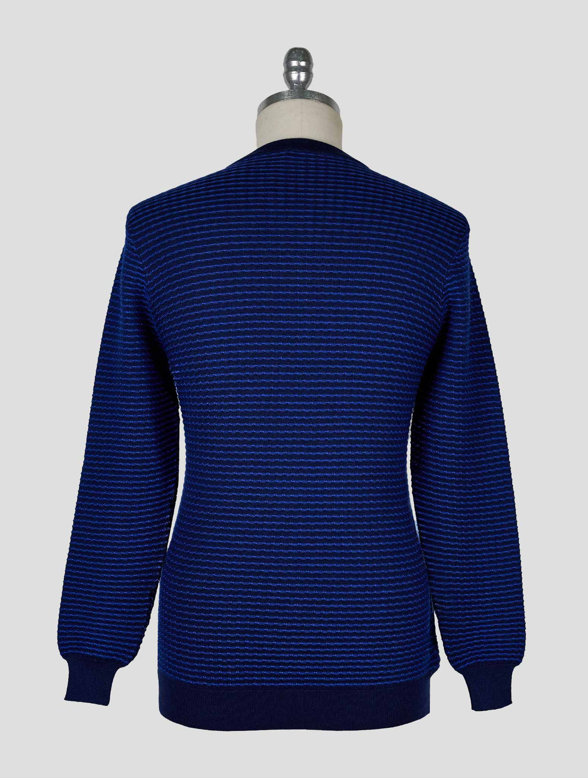 Kiton Blue Cashmere Silk Sweater Crewneck