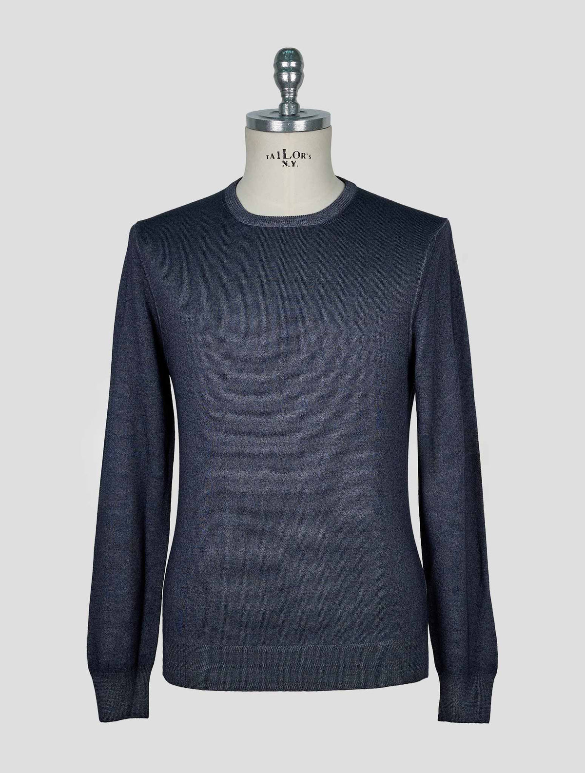 Kiton Gray Wool Sweater Crewneck