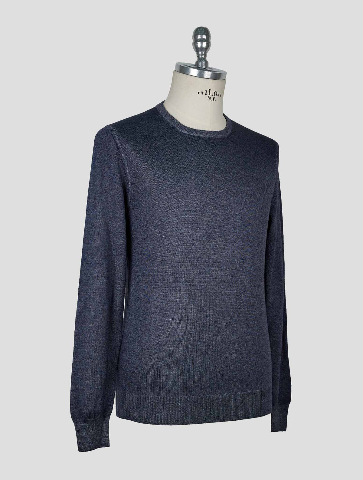 Kiton Gray Wool Sweater Crewneck