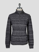 Kiton Gray Cashmere Sweater Half Zip