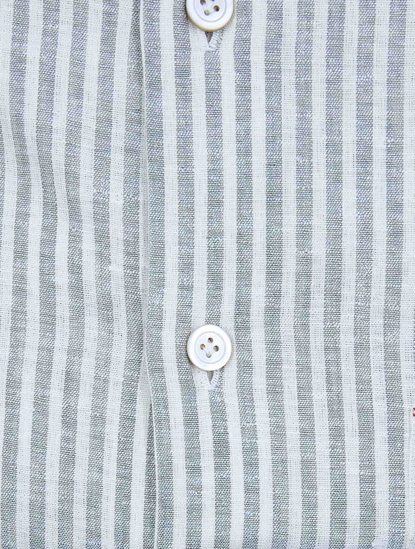 Kiton Gray White Linen Pl Ea Shirt Nerano