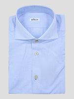 Kiton Light Blue White Cotton Shirt