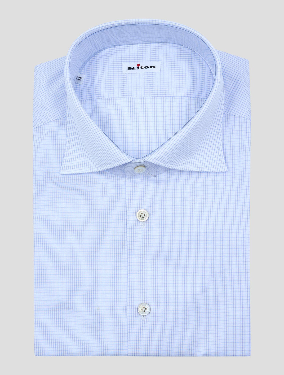 Kiton Light Blue Cotton Shirt