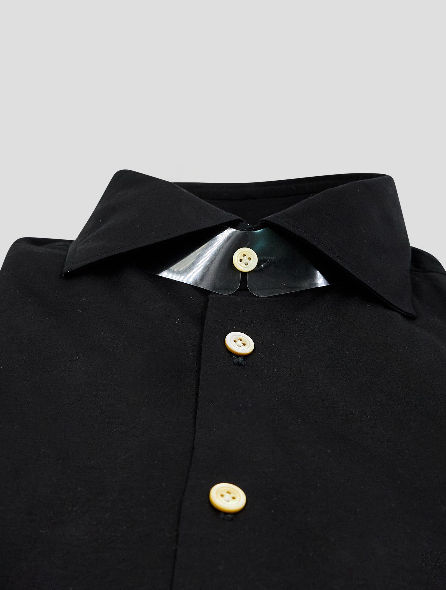 Kiton Black Cotton Shirt