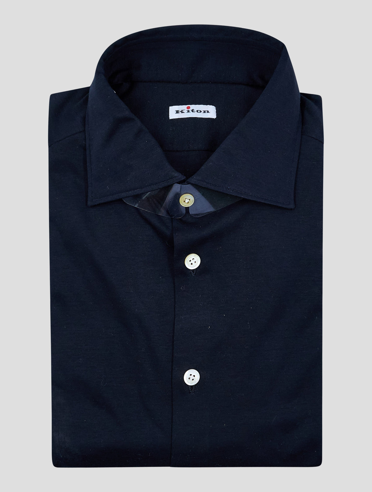 Kiton Black Cotton Shirt