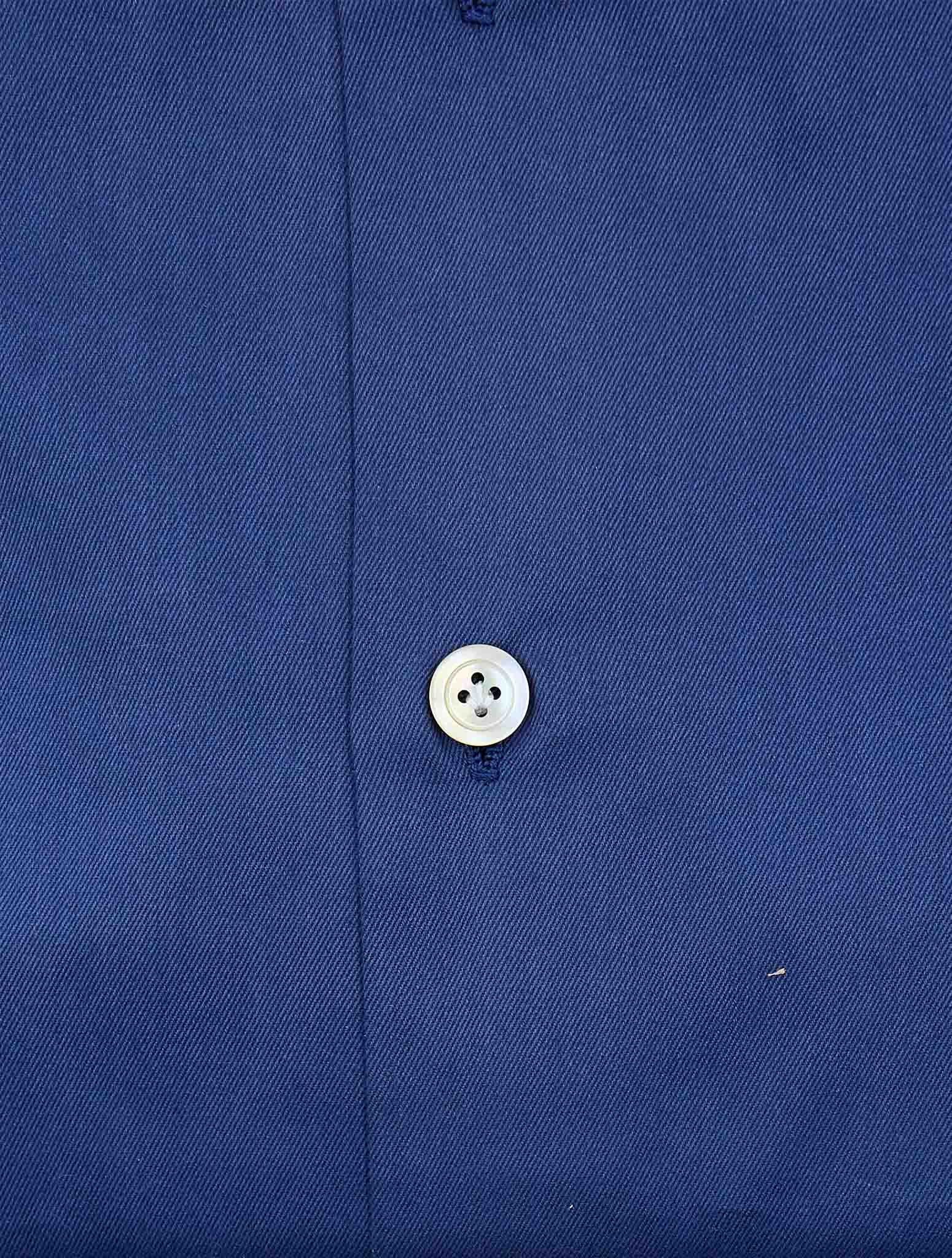 Kiton Blue Cotton Shirt