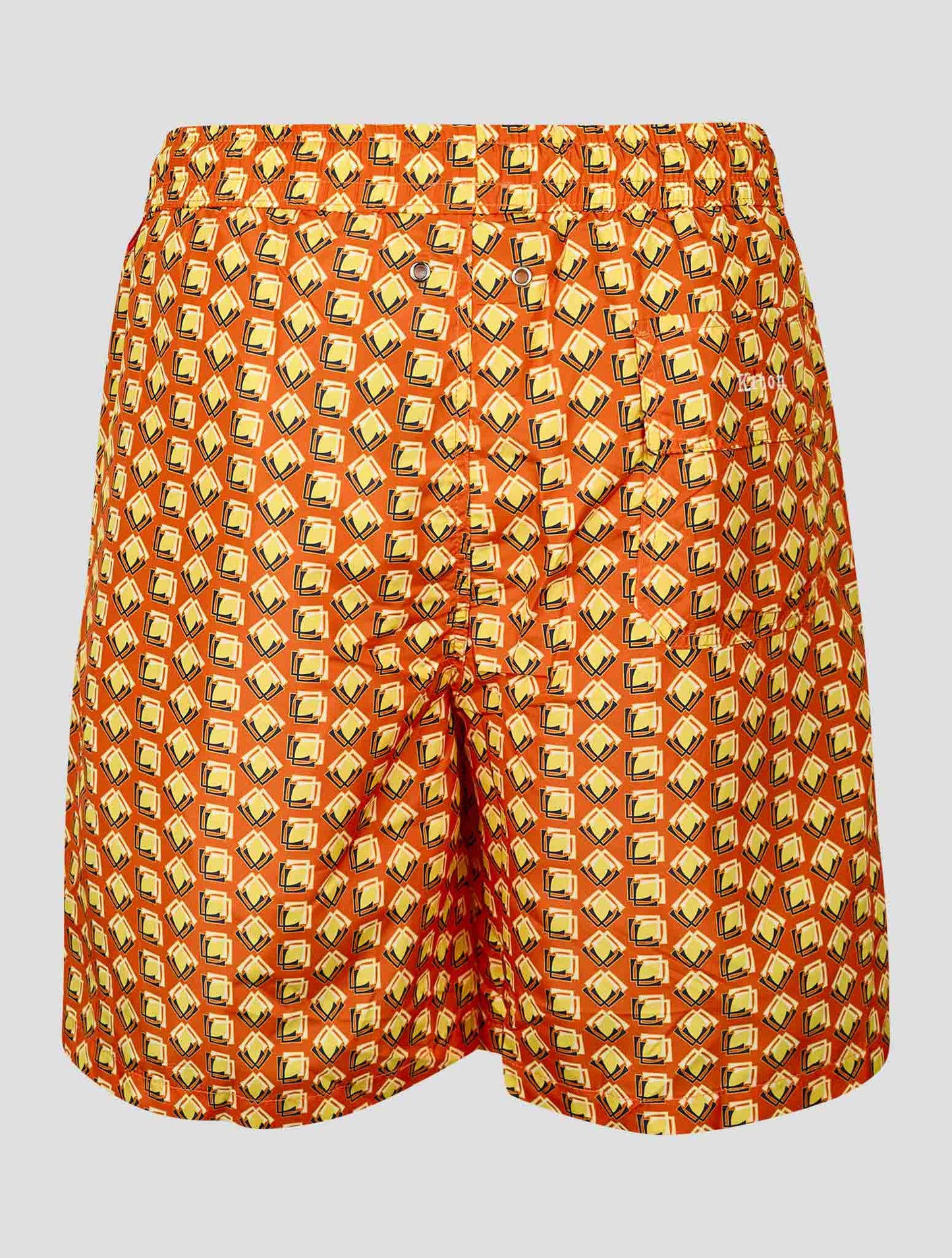 Kiton Yellow Orange Pl Swim Trunks