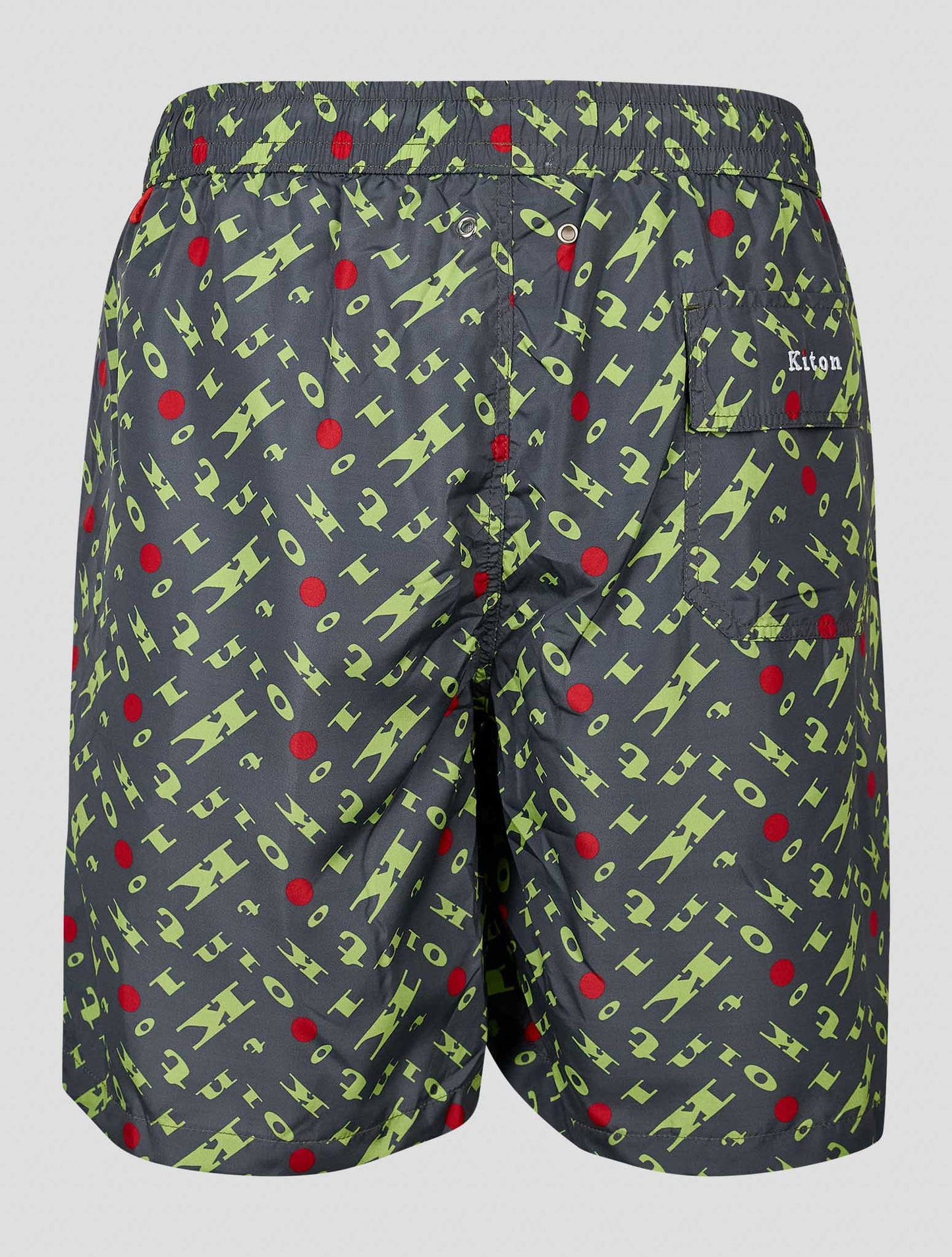 Kiton Gray Green Pl Swim Trunks