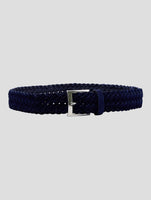 Kiton Blue Leather Suede Belt