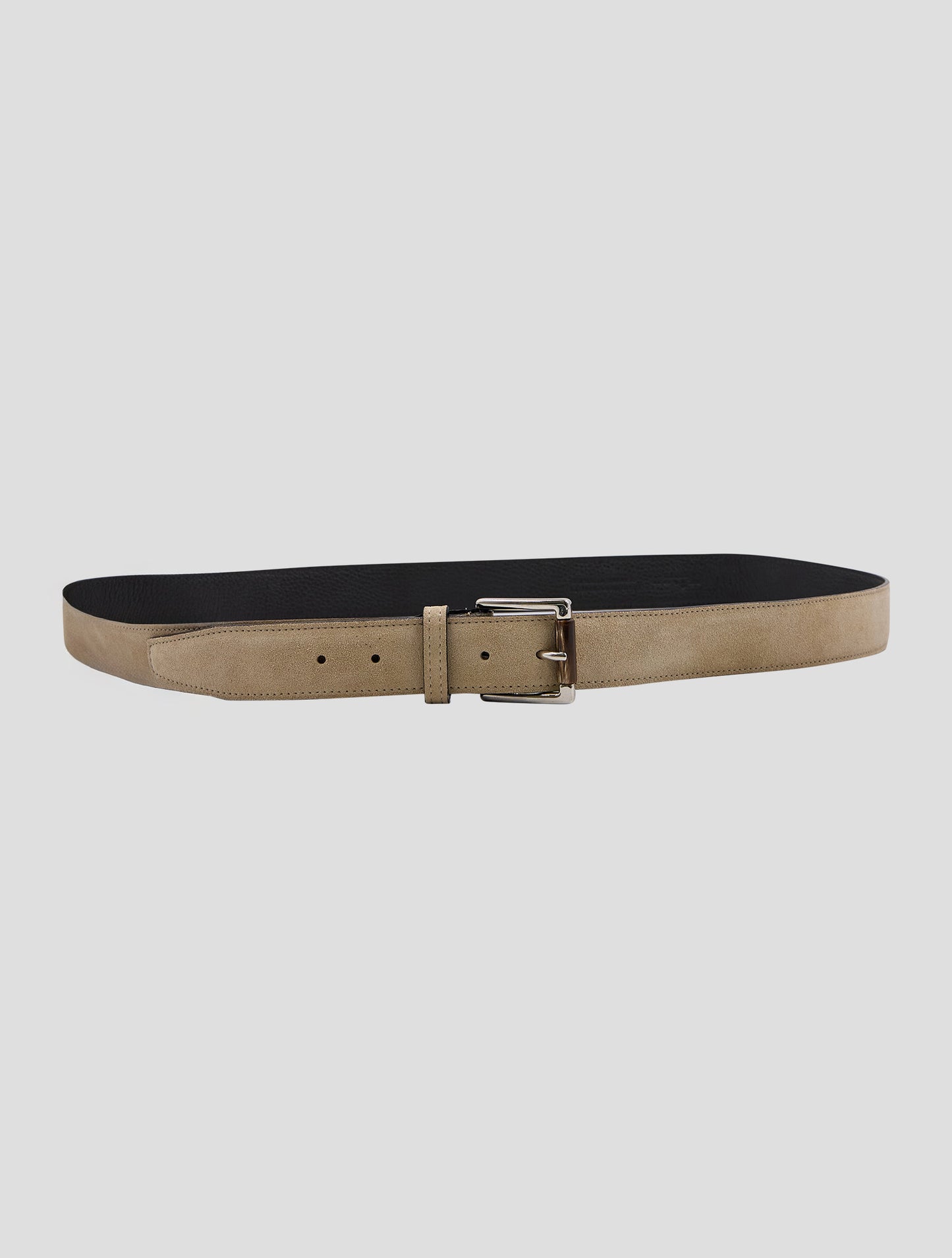 Kiton Beige Leather Suede Belt