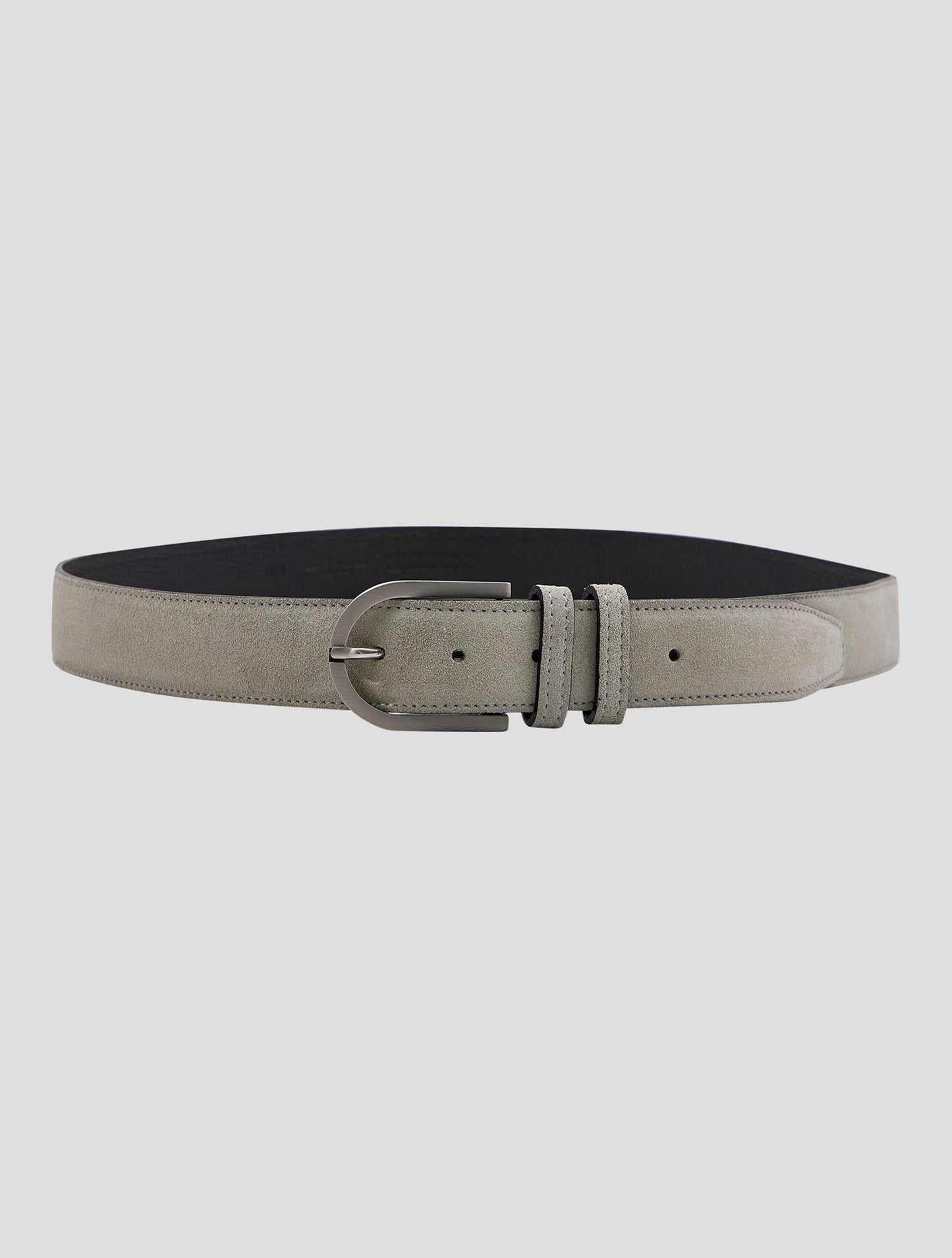 Kiton Light Beige Leather Suede Belt