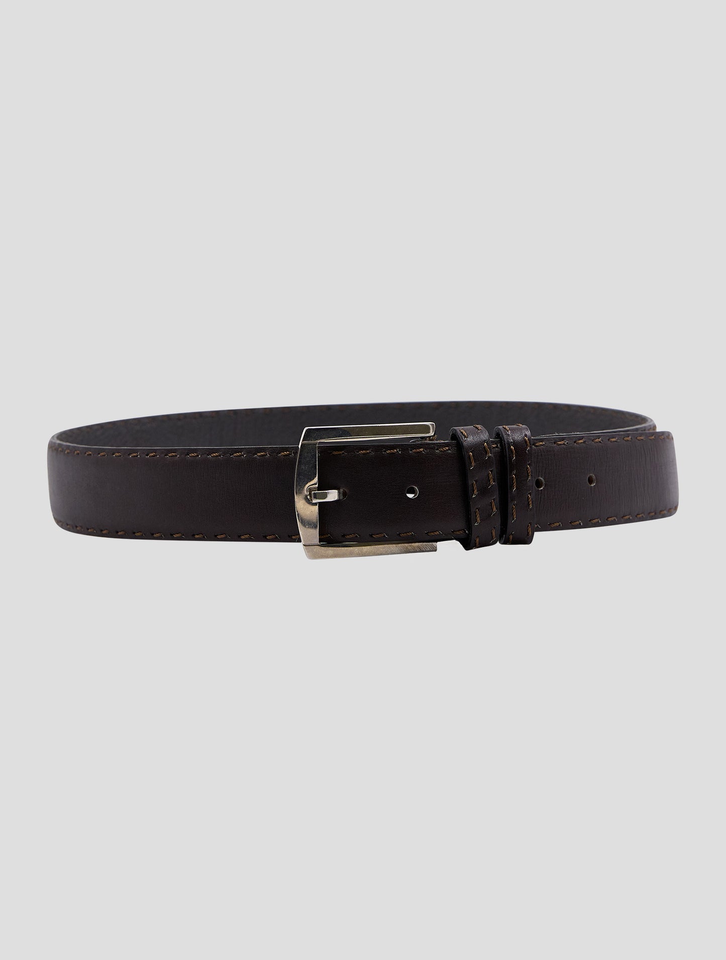 Kiton Dark Brown Leather Belt