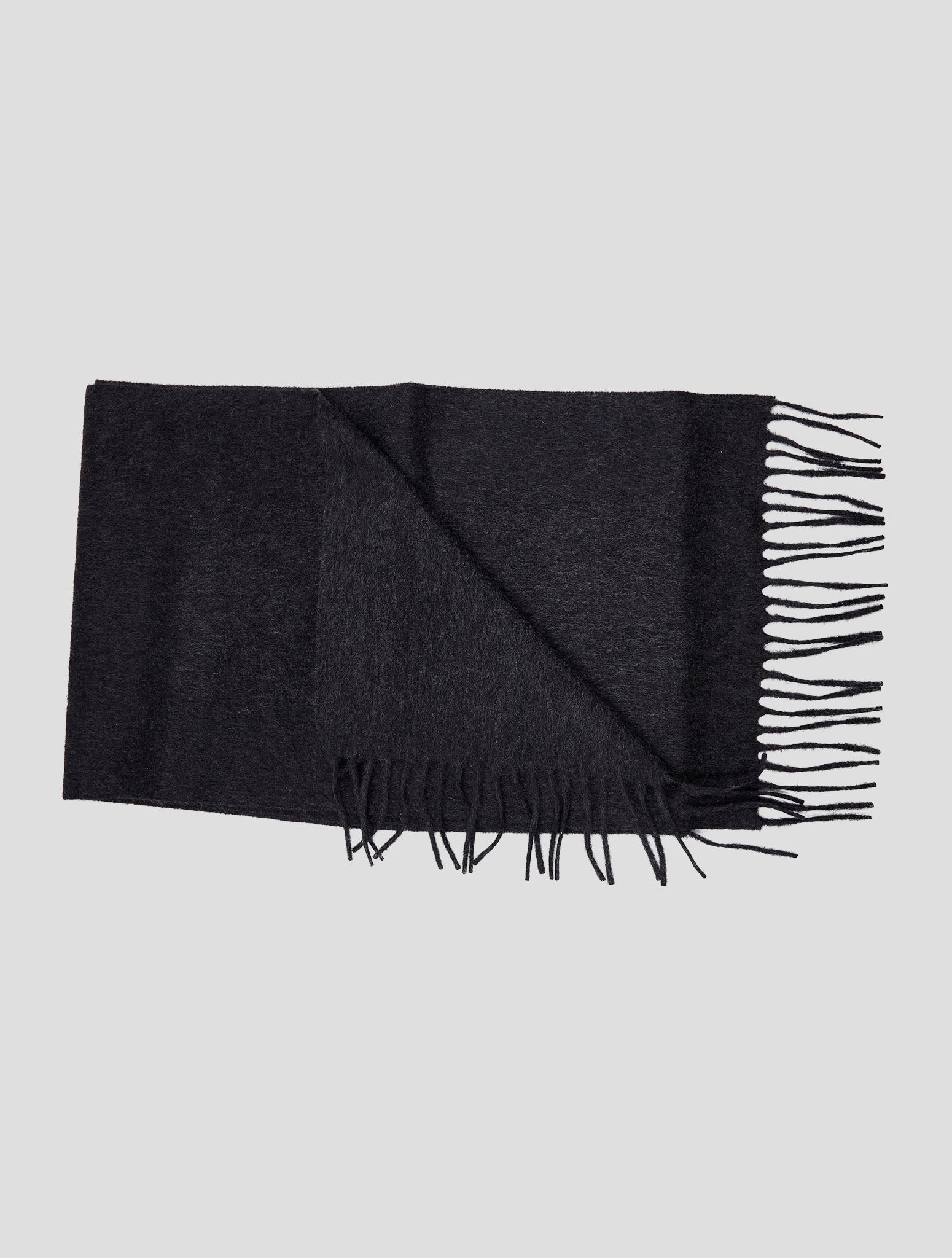 Kiton Dark Gray Cashmere Scarf