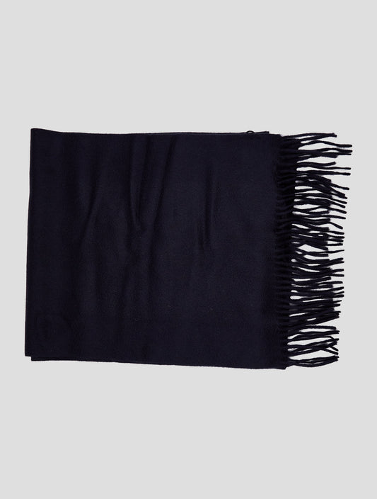 Kiton Dark Blue Cashmere Scarf 37x180