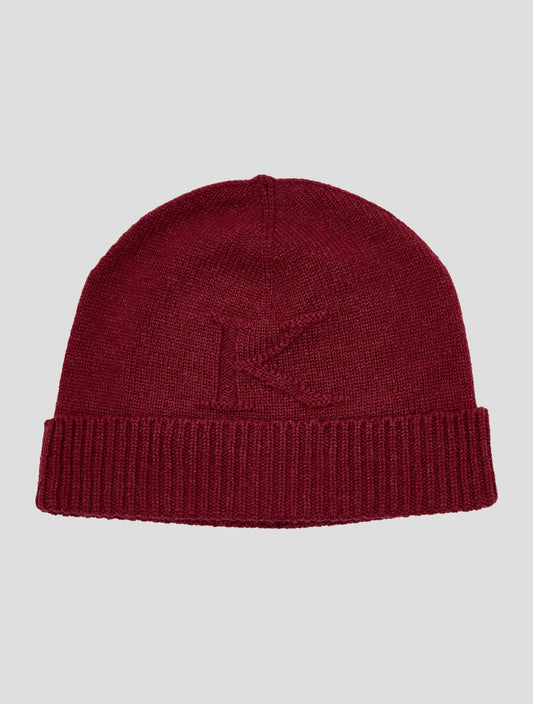 Kiton Burgundy Cashmere Beanie Hat