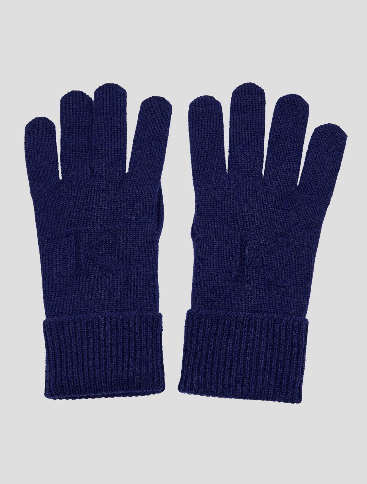 Kiton Blue Cashmere Gloves