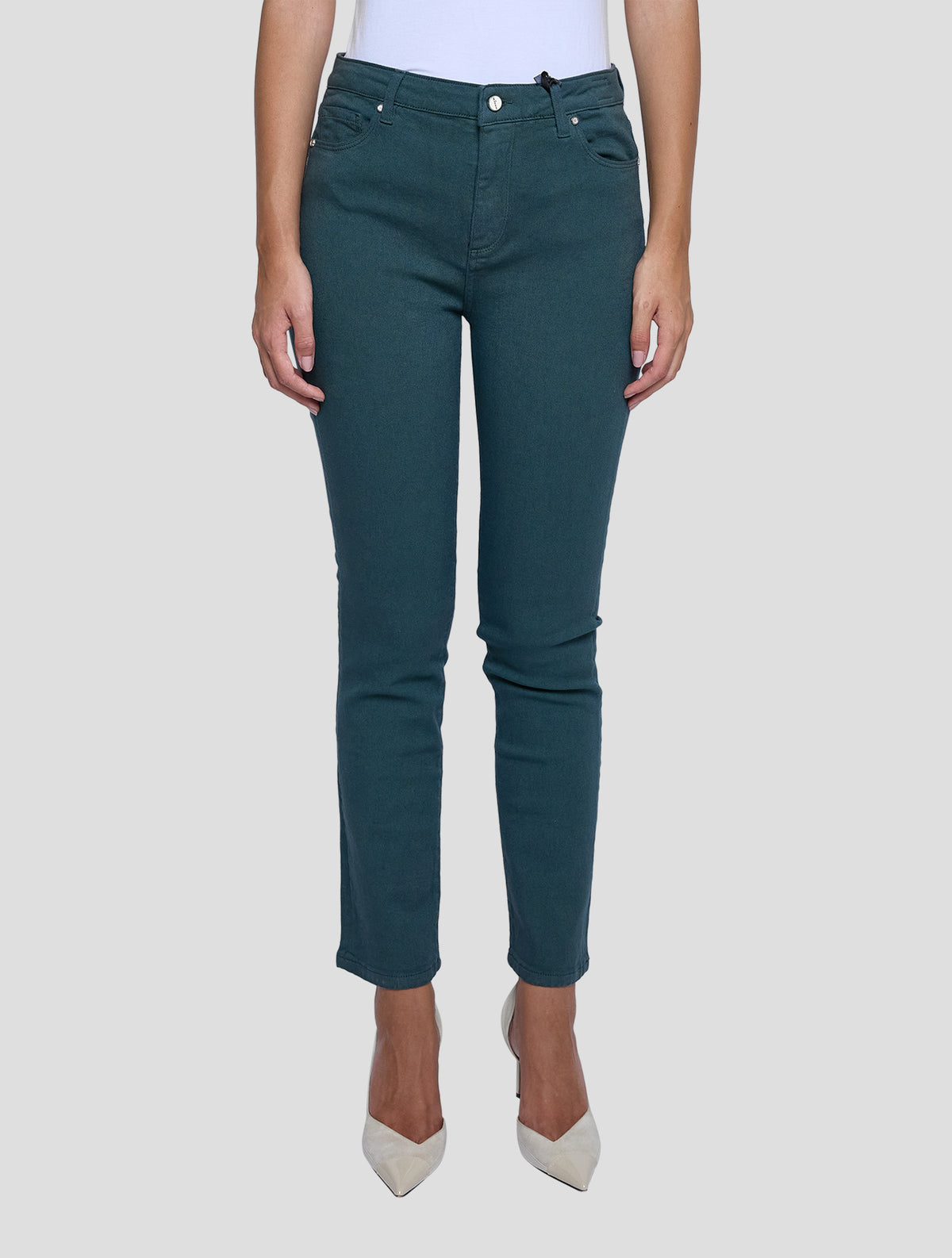 Kiton Green Cotton Cashmere Ea Jeans Women