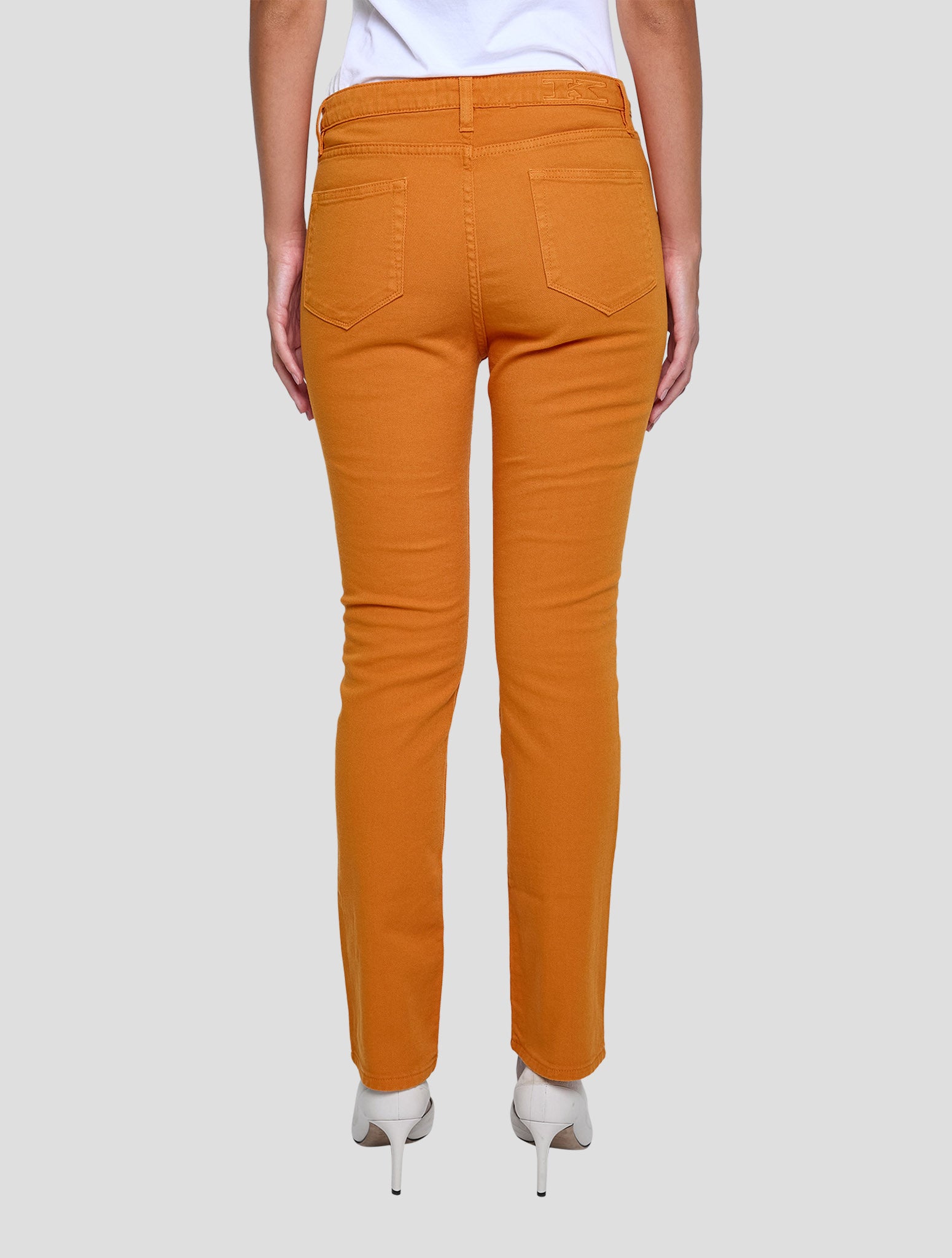 Kiton Orange Cotton Ea Jeans Women