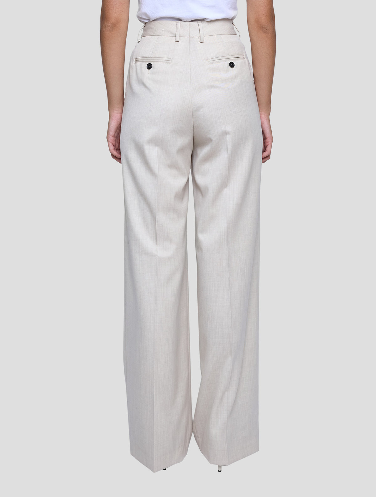 Kiton Beige Virgin Wool Pants Women