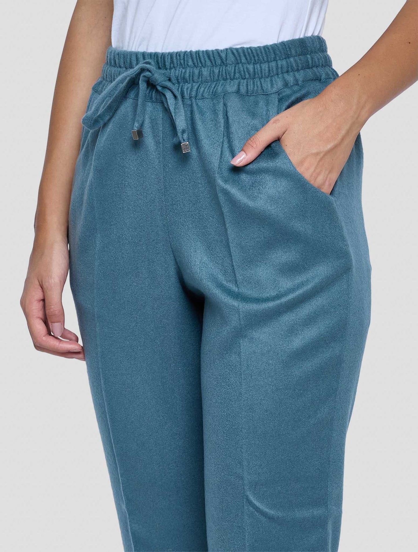 Kiton Blue Cashmere Pa Ea Pants Women